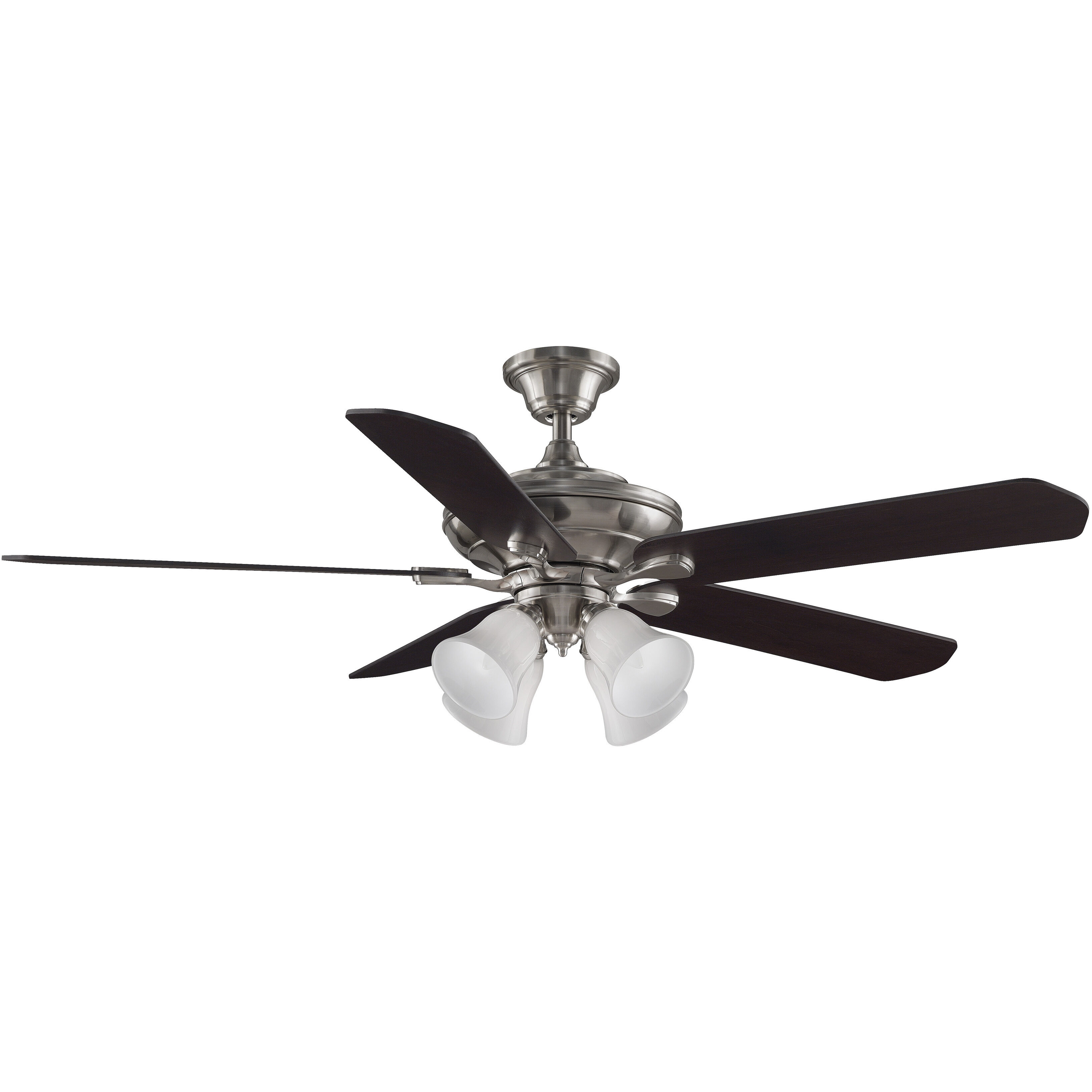 myFanimation 4 Light Incandescent Brushed Nickel Fan Light Kit