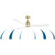 Kute 52 52 inch Brushed Satin Brass with Matte White Blades Fan-Uni