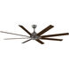 Levon Custom Dark Walnut 31.87 inch each Fan Blade, for 72 inch blade sweep