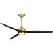 Spitfire LED Brushed Satin Fan Light in Brushed Satin Brass