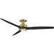 Spitfire Brushed Satin Brass Fan Motor, (Motor Only - Blades sold separately)