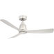 Kute 44 44 inch Brushed Nickel Ceiling Fan in 3