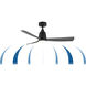 Kute 44 44 inch Brushed Satin Brass with Black Blades Fan-Uni