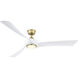 Wrap Custom 64 inch Brushed Satin Brass Fan-Multi, Marine Grade