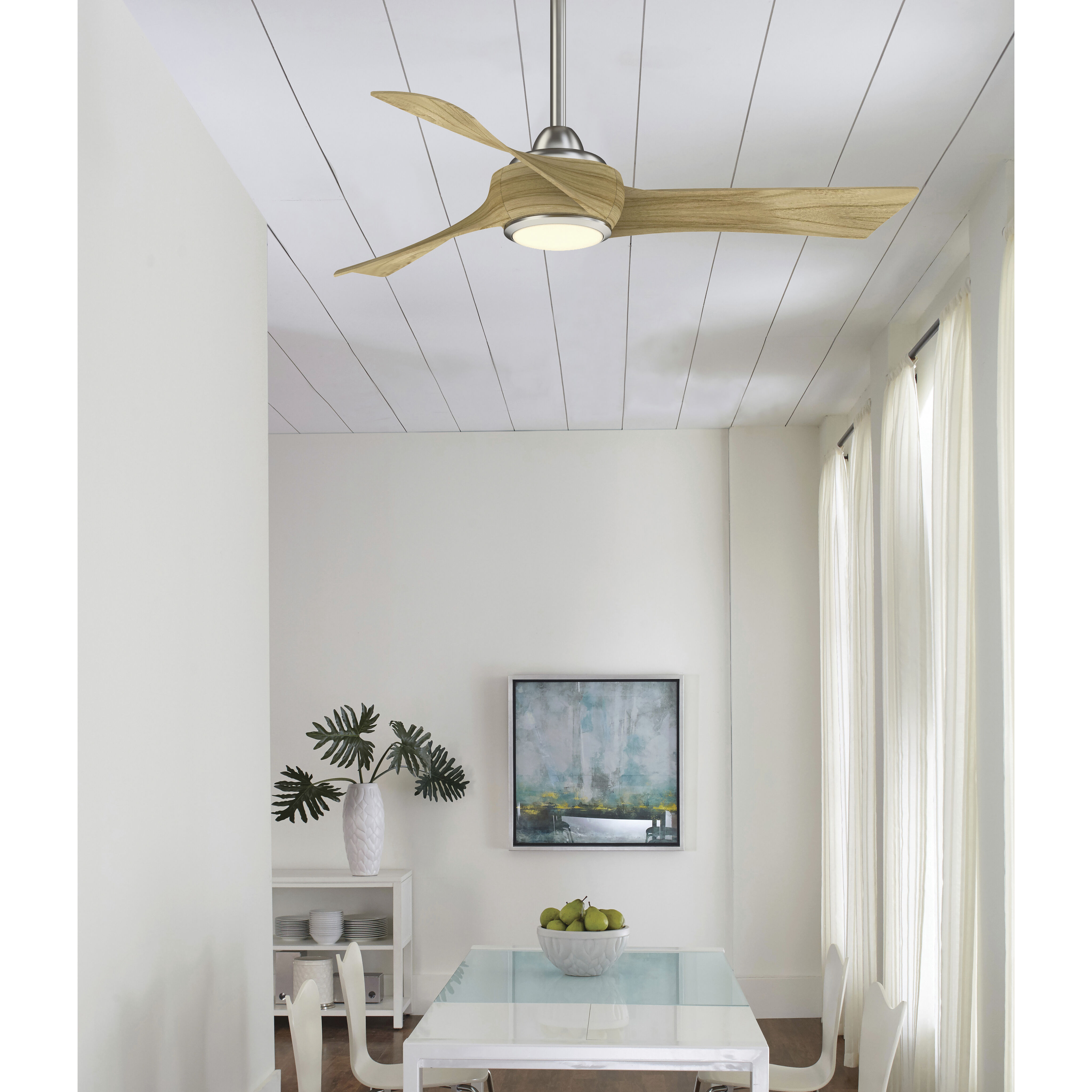 Wrap Custom 8.88 inch Brushed Nickel Fan Motor Only