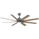 Levon Custom 1 Light Galvanized Fan Light