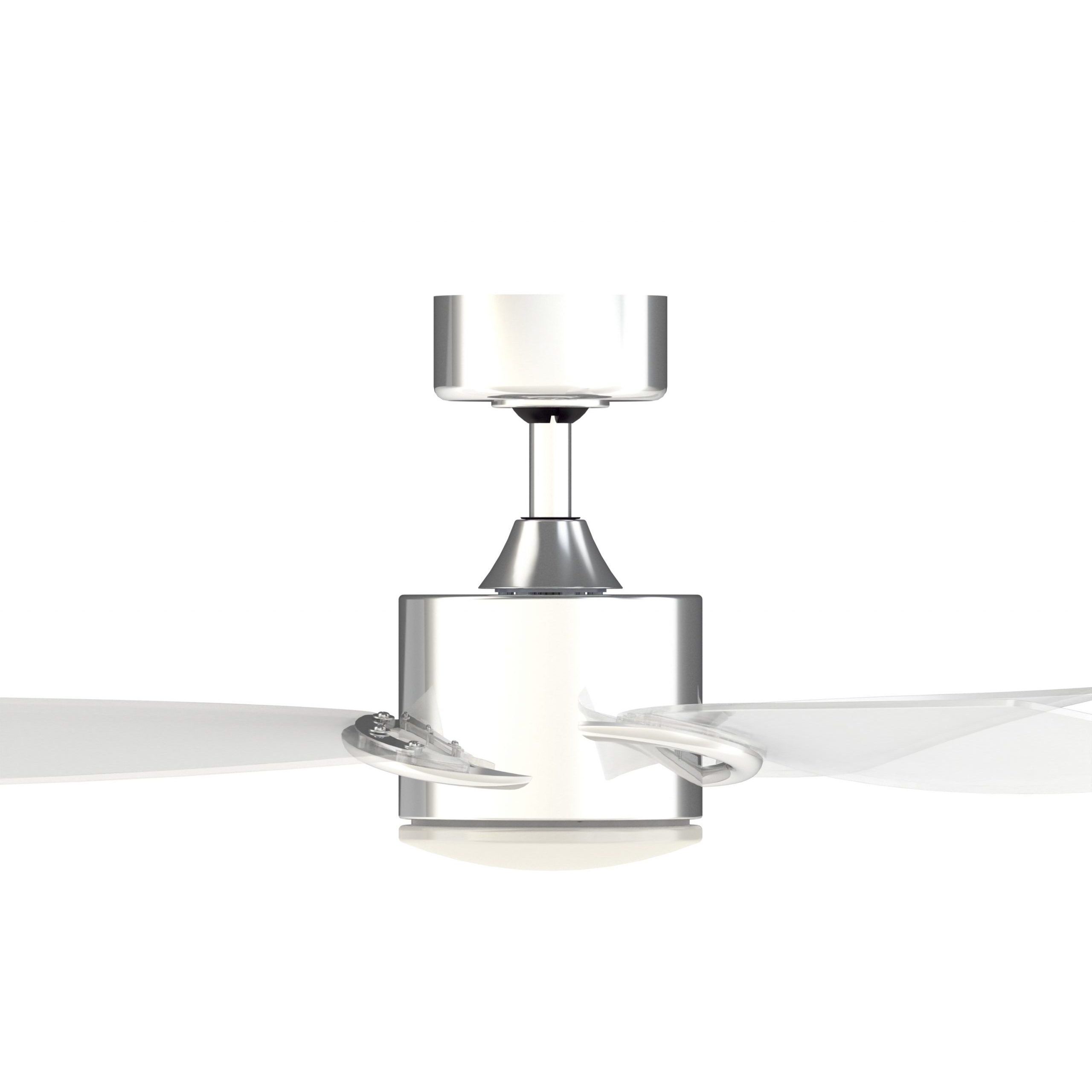 SculptAire 52 inch Chrome with Clear Blades Fan-Uni