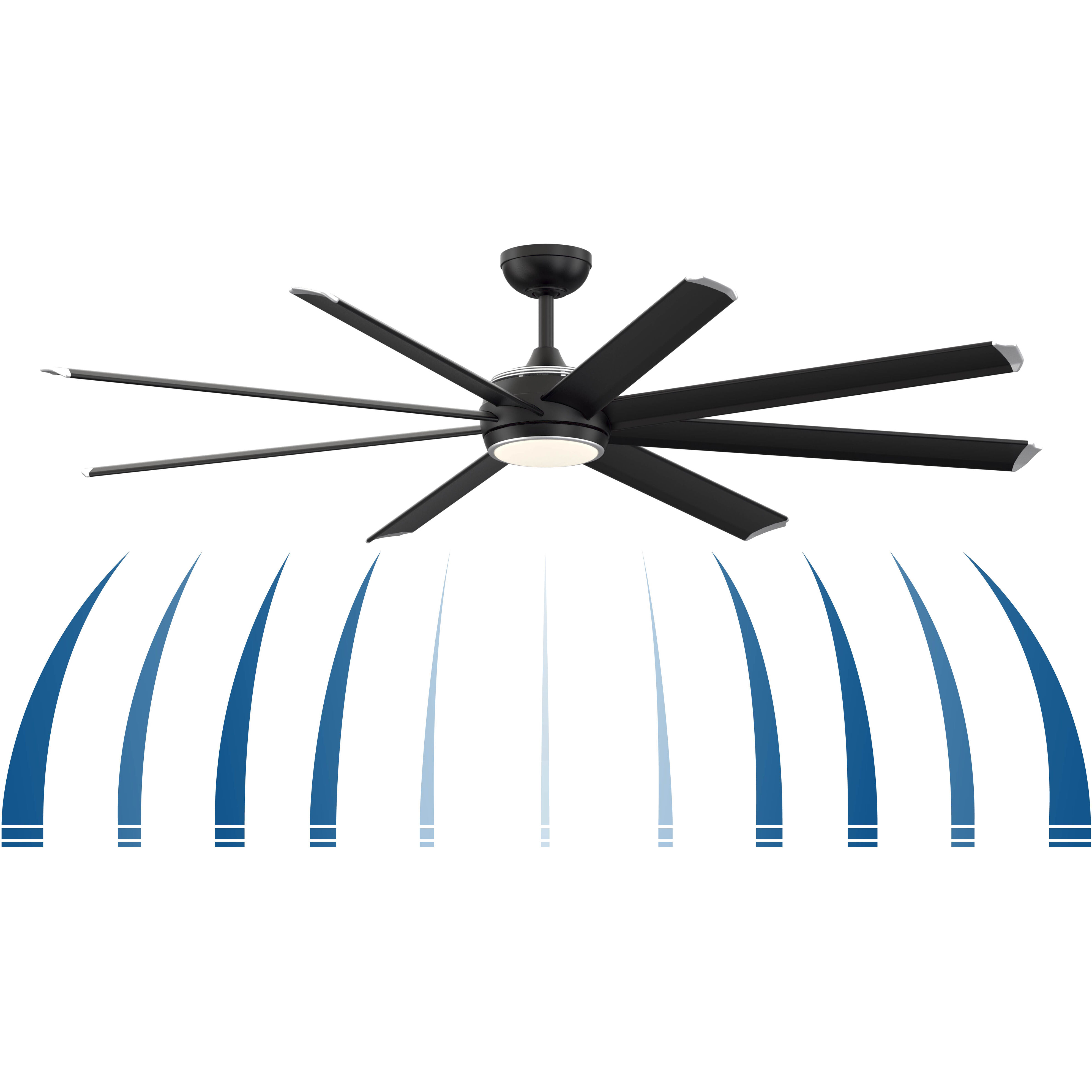 Stellar Custom 9.21 inch Black Fan Motor Only, Blades Sold Separately