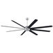 Stellar Custom Black with Silver Tip 39.18 inch each Fan Blades in Black with Silver Accents