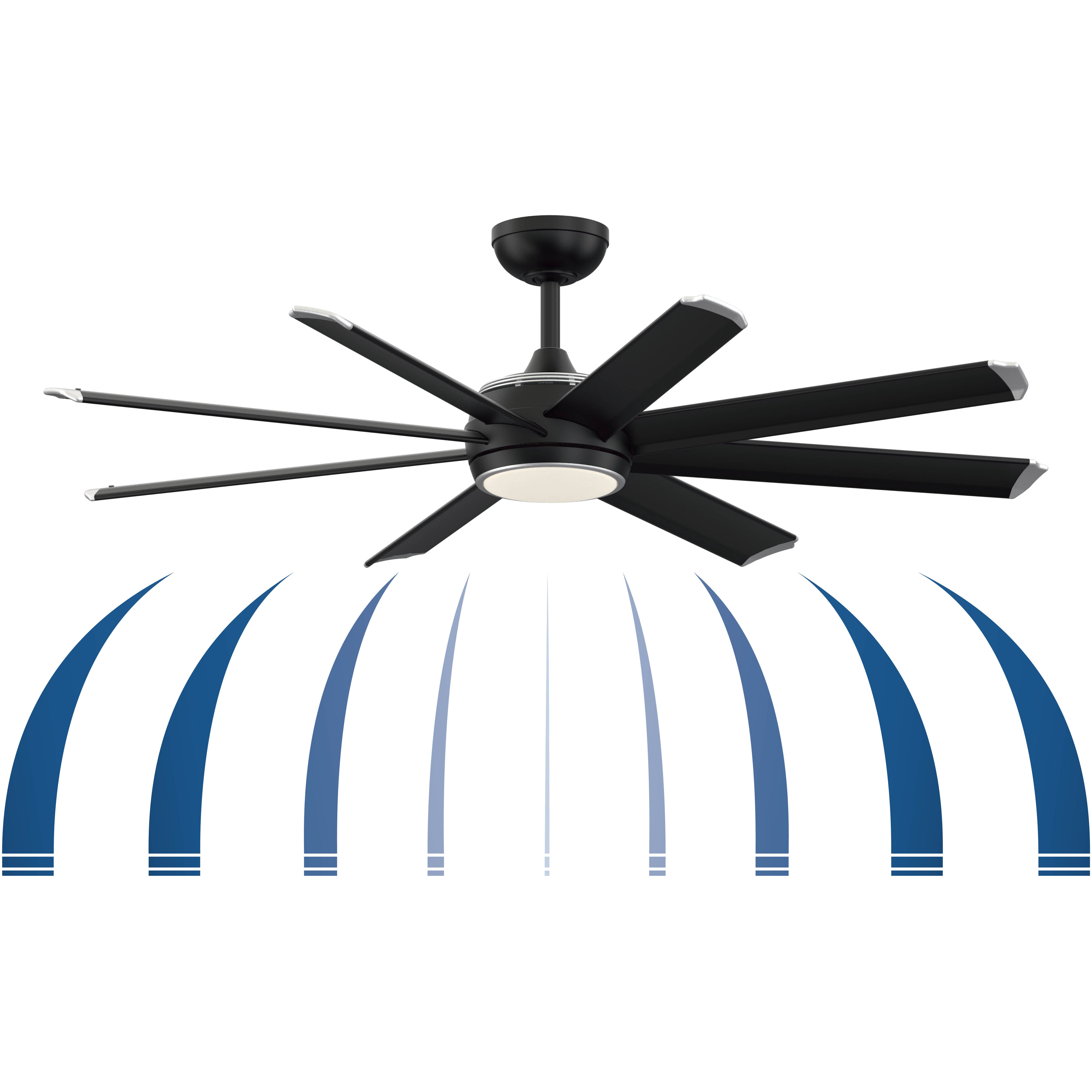 Stellar Custom 9.21 inch Black Fan Motor Only, Blades Sold Separately