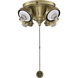 Fitters 4 Light Antique Brass Fan Light