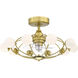 Kerring 14 inch Brushed Satin Brass with Clear Blades Fan-Uni