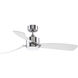 SculptAire 52 inch Chrome with Clear Blades Fan-Uni