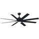 Levon Custom 1 Light Black Fan Light
