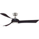 Wrap Custom 1 Light Brushed Nickel Fan Light