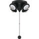 Fitters 4 Light Black Fan Light Kit