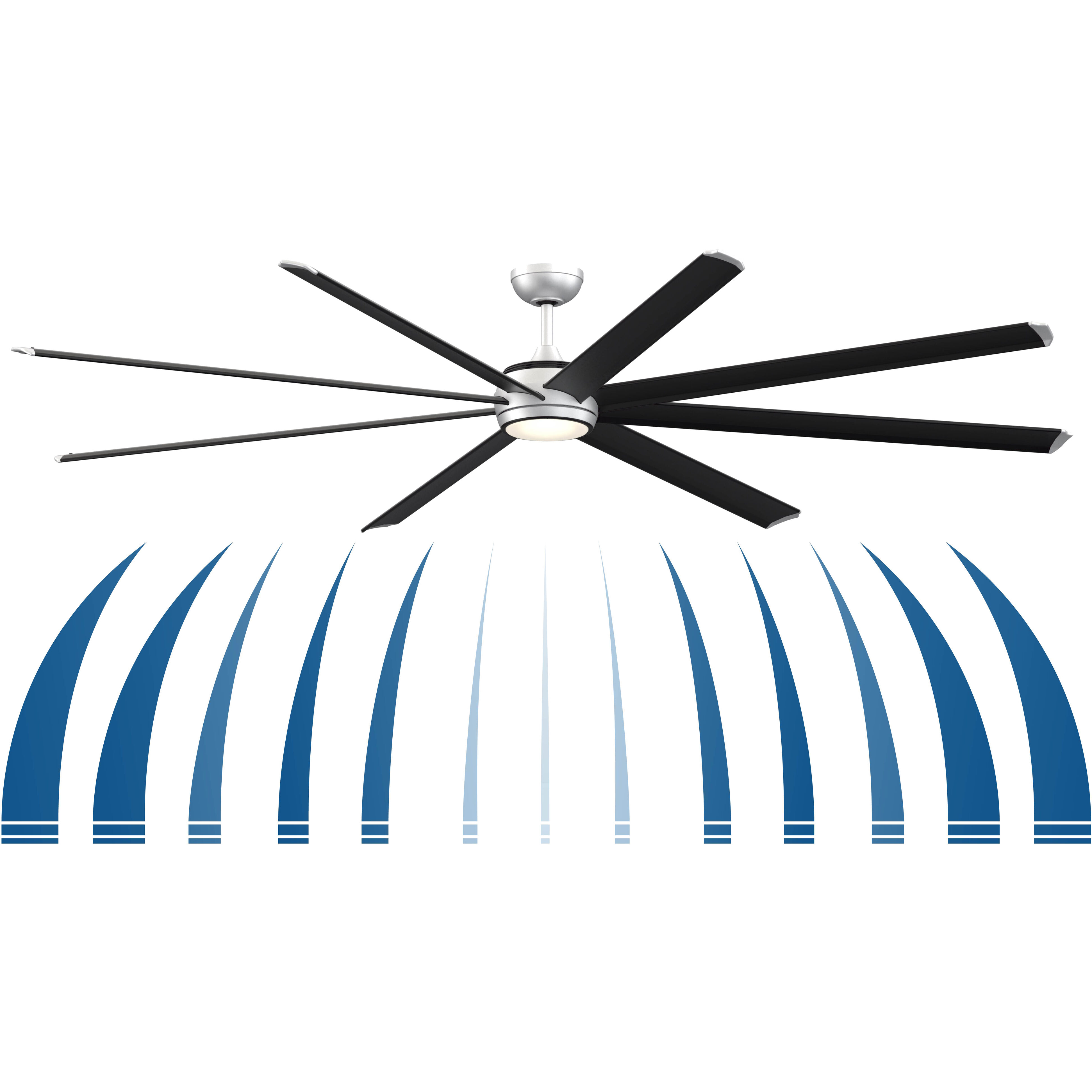 Stellar 96 9.21 inch Silver Fan Motor Only, Blades Sold Separately