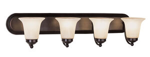 Rusty 4 Light 30 inch Rubbed Oil Bronze Vanity Bar Wall Light