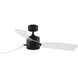 SculptAire 52 inch Black with Clear Blades Fan-Uni