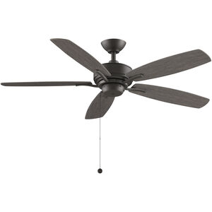 Aire Deluxe 52 inch Matte Greige with Weathered Wood Blades Indoor/Outdoor Ceiling Fan
