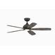 Doren 52 inch Matte Greige with Weathered Wood Blades Fan-Uni