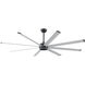 Stellar Custom Silver with Black Tip 39.18 inch each Fan Blades in Silver with Black Accents
