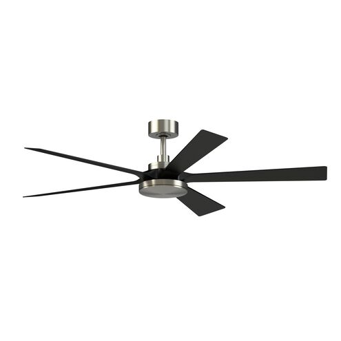 TorchAire 64 64 inch Brushed Nickel with Black Blades Fan-Uni