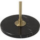 Rancho Mirage 72 inch 60.00 watt Matte Black and Weathered Brass Torchiere Portable Light