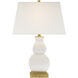 Chapman & Myers Fang Gourd 27 inch 150 watt Ivory Crackle Ceramic Table Lamp Portable Light in Linen
