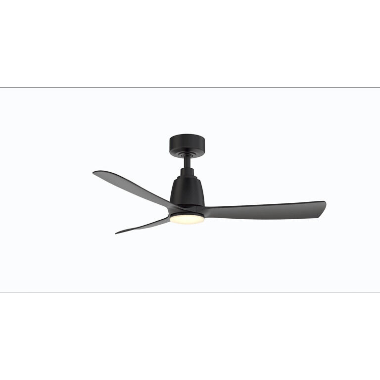 Kute 44 inch Brushed Satin Brass with Matte White Blades Fan-Uni
