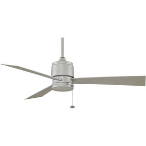 Zonix 54 inch Satin Nickel Ceiling Fan in 220 Volts