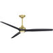 Spitfire LED Brushed Satin Fan Light in Brushed Satin Brass