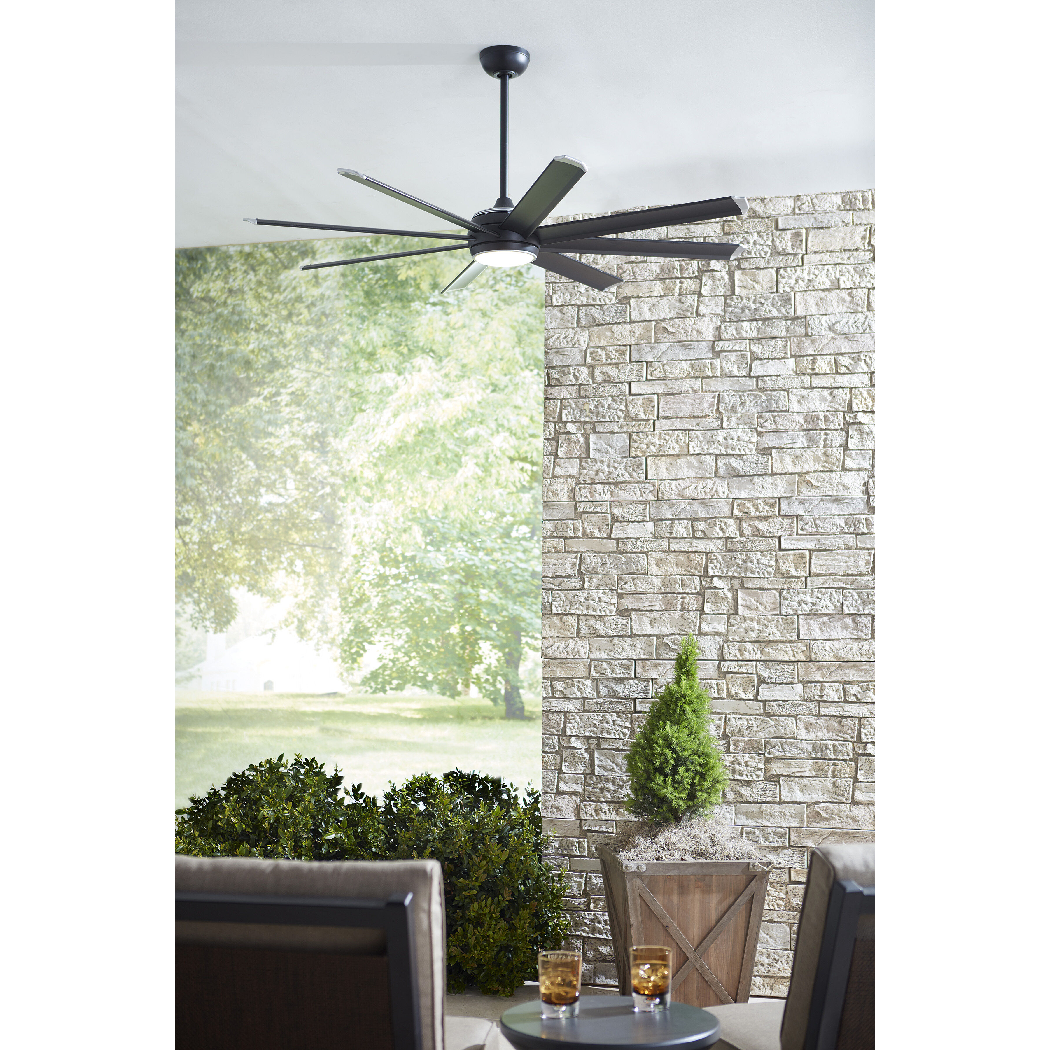 Stellar Custom 9.21 inch Black Fan Motor Only, Blades Sold Separately