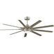 Odyn Custom 8.27 inch Brushed Nickel Fan-Multi, Blades Sold Separately