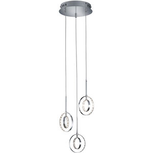 Prater 3 Light 11 inch Chrome Chandelier Ceiling Light