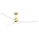 TriAire Custom 1 Light Brushed Satin Brass Fan Light