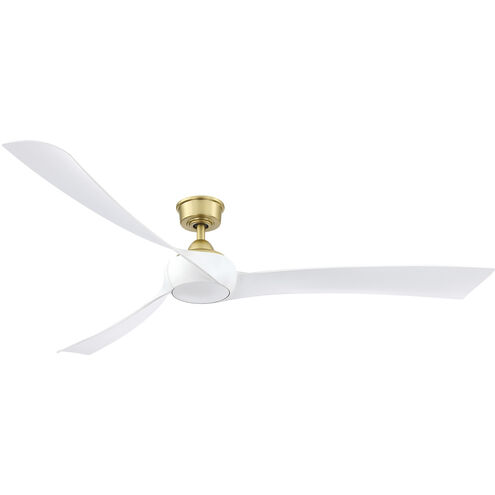 Wrap Custom 64 inch Brushed Satin Brass Fan-Multi, Marine Grade