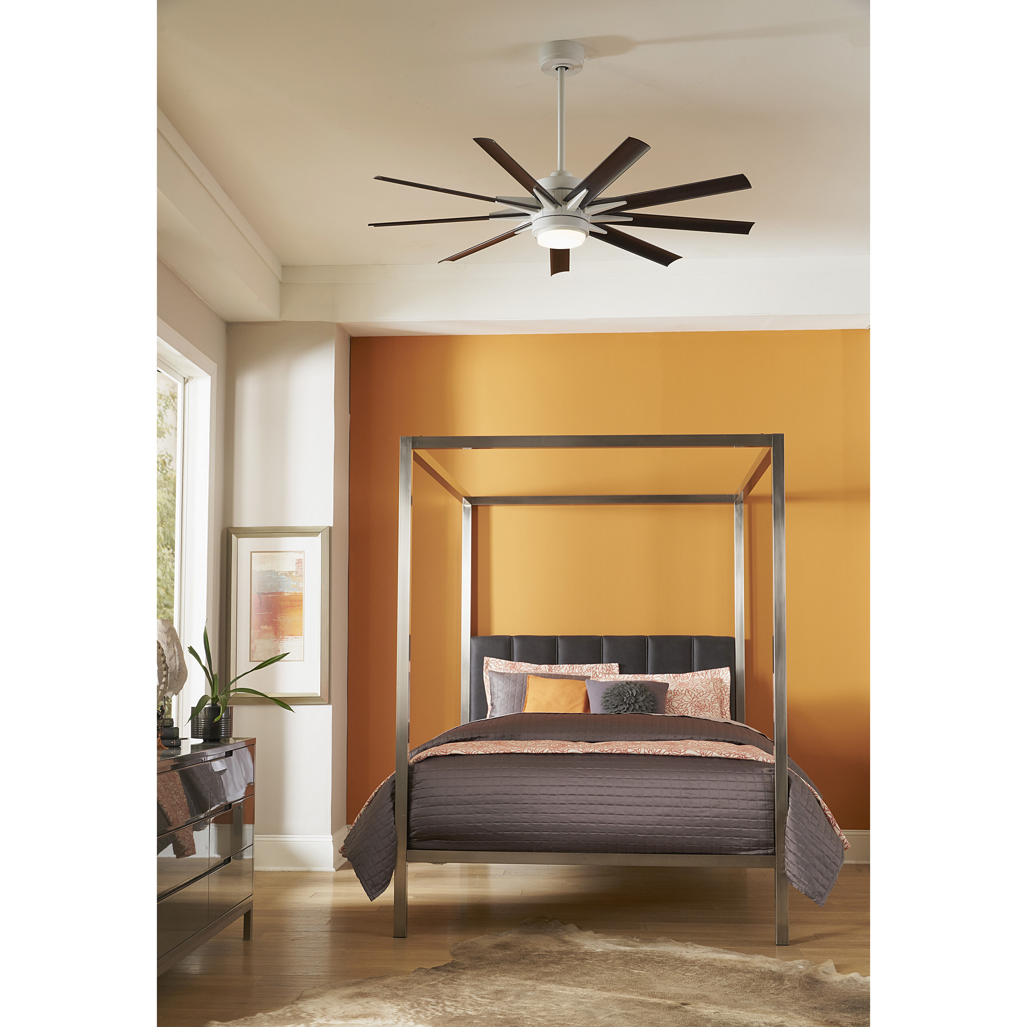 Odyn Custom 8.27 inch Matte White Fan Motor Only, Blades Sold Separately