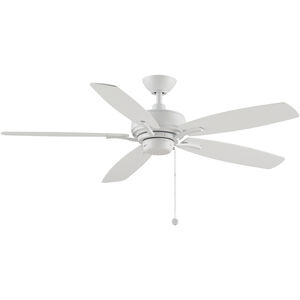 Aire Deluxe 52 inch Matte White Indoor/Outdoor Ceiling Fan