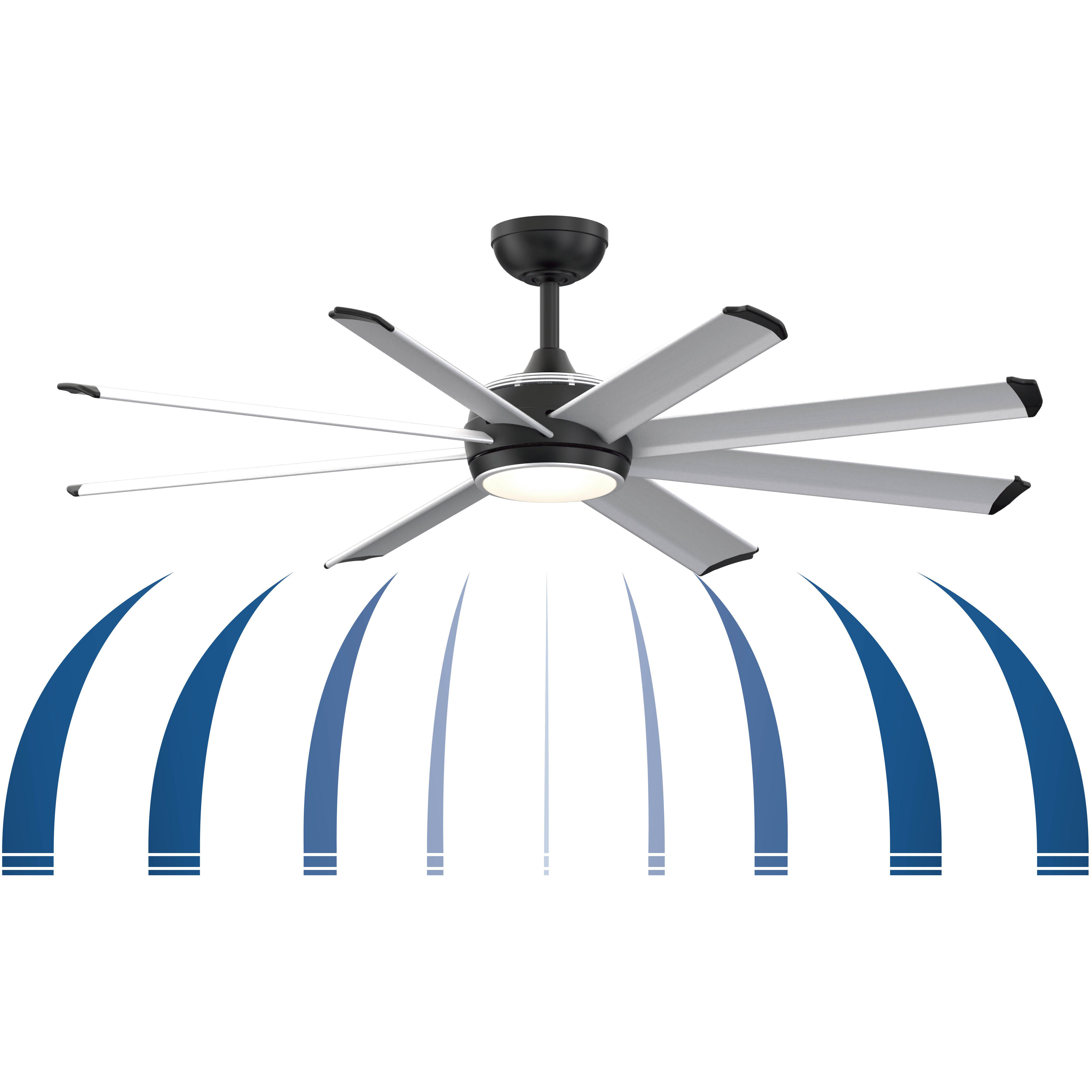 Stellar Custom 9.21 inch Black Fan Motor Only, Blades Sold Separately