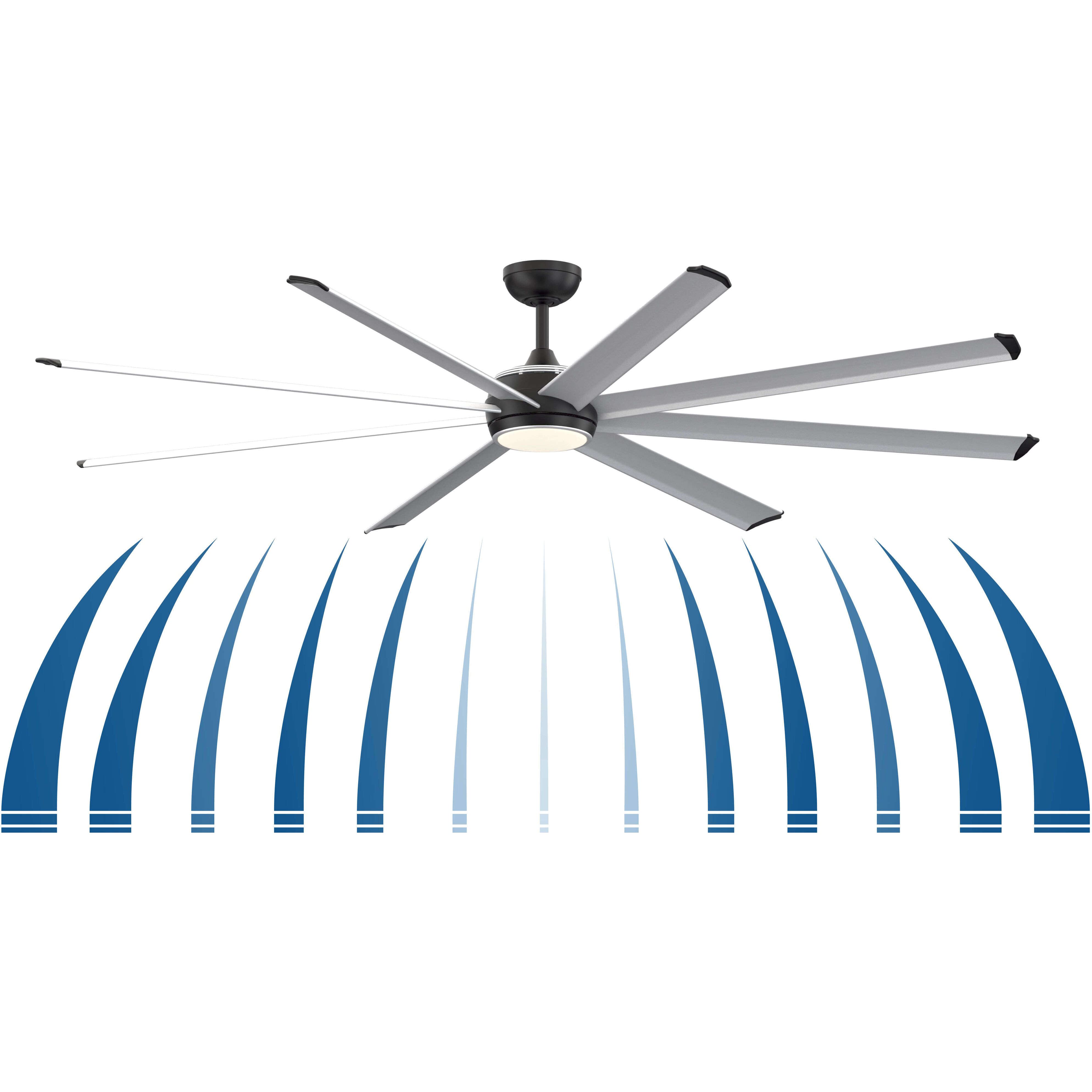 Stellar Custom 9.21 inch Black Fan Motor Only, Blades Sold Separately