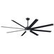 Stellar Custom Black with Silver Tip 39.18 inch each Fan Blades in Black with Silver Accents