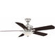 Camhaven v2 52 inch Brushed Nickel with Cherry/Dark Walnut Blades Indoor/Outdoor Ceiling Fan in Cherry/Walnut