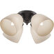 myFanimation 4 Light Incandescent Dark Bronze Fan Light