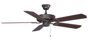 Aire Decor 52 inch Oil-Rubbed Bronze with Cherry/Walnut Blades Indoor/Outdoor Ceiling Fan in 110 Volts