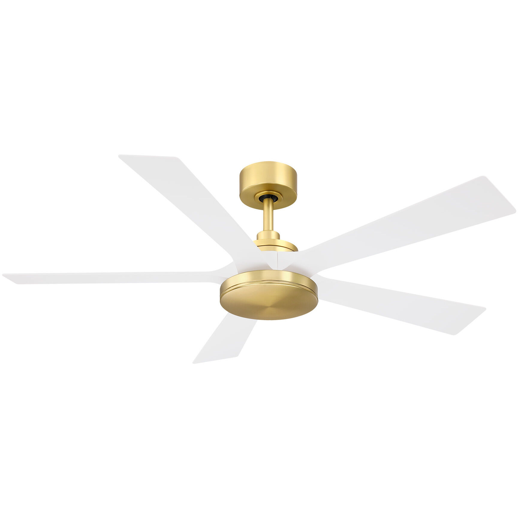 TorchAire 52 52 inch Brushed Satin Brass with Matte White Blades Fan-Uni