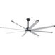 Stellar Custom Silver with Black Tip 39.18 inch each Fan Blades in Silver with Black Accents