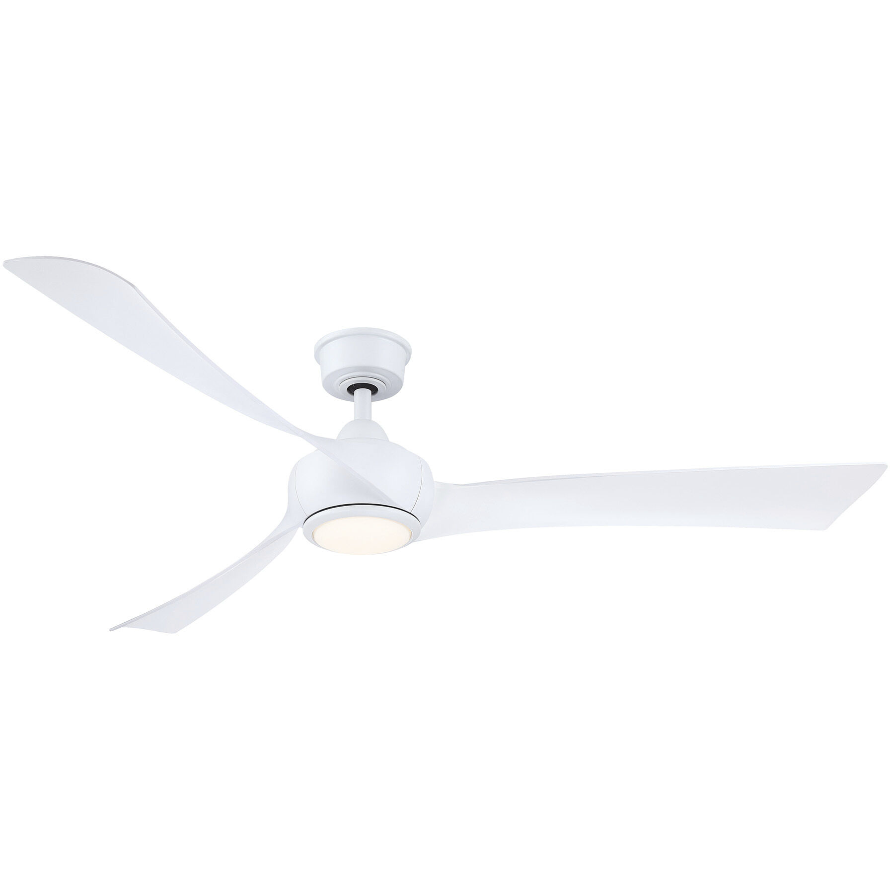 Wrap Custom 1 Light Matte White Fan Light Kit