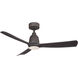 Kute 44 44 inch Dark Bronze with Dark Walnut Blades Ceiling Fan in 3