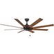 Levon AC 63 inch Dark Bronze with Cherry/Dark Walnut Blades Indoor Ceiling Fan